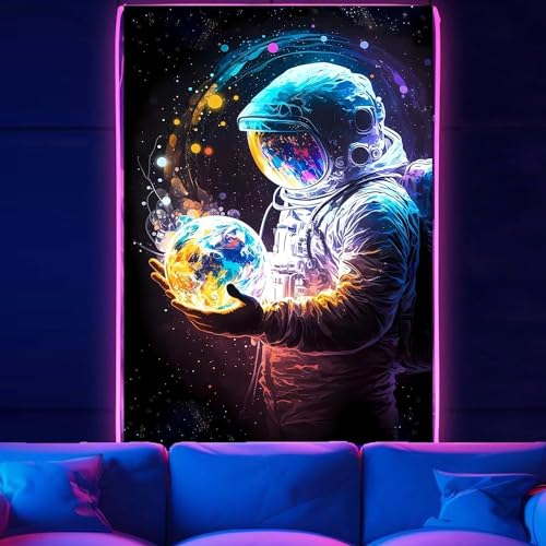 Atrippy Astronaut Space Tapestry for Bedroom, Galaxy Alien Poster Wall tapestries, Outer Spaceman Wall Hanging for Boys Men Guys, Anime Room Decor for Gamer Dorm Living Room College 60in×79in - color: Planet Astronauts, size: 79"L x 60"W
