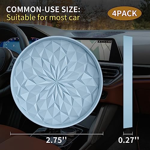 ME.FAN Car Coasters for Cup Holders [4 Pack] - 2.75In Silicone Auto Mug Mats - Universal Non-Slip Recessed Car Interior AccessoriesEther - color: 4 Pack-ether