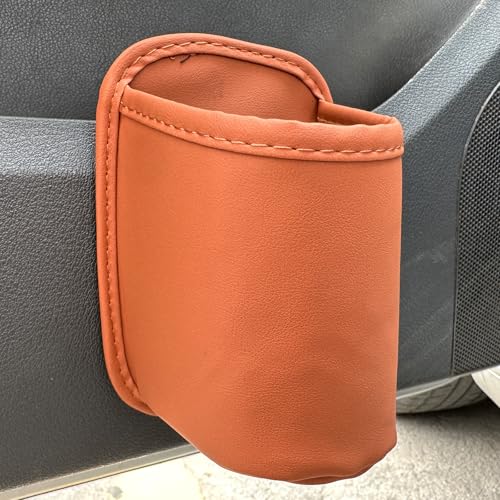 Universal Door Water Cup Holder, car Multi-Function Storage Rack, car seat Back Beverage Holder, Suitable for Water Cups, Mobile Phones, Drinks, Coffee, etc.(Orange) - color: orange