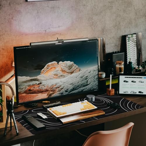 Gaming Mouse Pad, 31.5" x15.7" Large Mat with Superior Micro-Weave Cloth, Water Resist Keyboard Mousepad with Non-Slip Base, Laptop Pad for Office Home Gaming, Black White Line - color: Black White Line, size: 31.5" x 15.7"