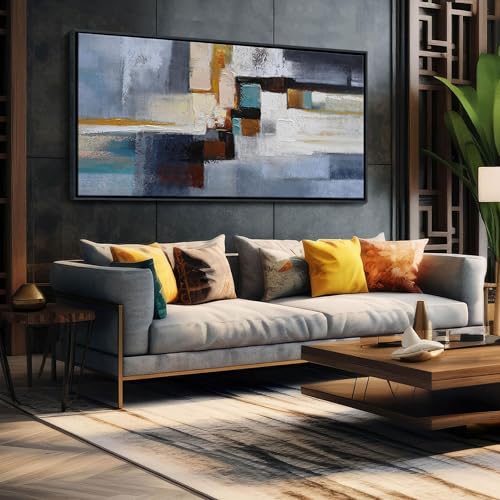 KLAKLA Large Canvas Wall Art - Modern Abstract Picture Artwork for Wall Black Frame Wall Art for Living Room Bedroom Office Painting Art - color: Black and white abstract - 2, size: 30x60