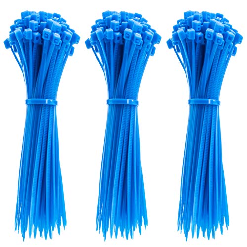 4 Inch Zip Ties (Tying Length 2.8"), 300pcs Nylon Cable Ties BLUE - color: Blue 300pcs, size: 4 inch