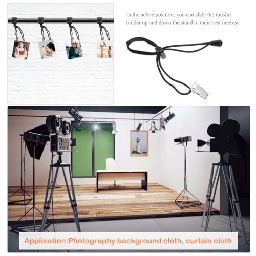 OSALADI 12 Pack Background Clips Multi-Function Nylon Fabric Clamps for Backdrops Adjustable a-Shape Holder for Crossbars and Light Stands for Photography Studio Video Production Digital Photo Shoot