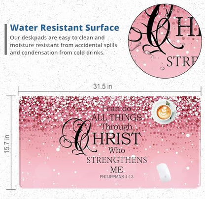 Large Desk Mat Extended Mouse Pad, Pink Cute Mousepad Desk Pad,Waterproof Durable Non-Slip Rubber Base Gaming Mousepad Desk Mat for Office/Home/Desktop,Pink Mouse Pad for Women - color: P2