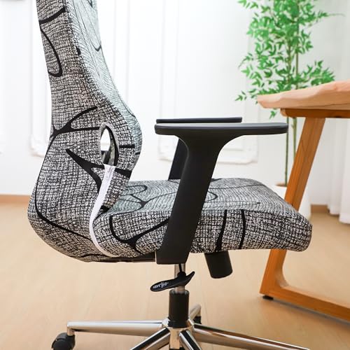Ergonomic Office Chair Covers Set with Headrest Cover Printed 2 Pieces Stretch Desk Computer Office Chair and Headrest Slipcovers Washable - color: Style 13, size: Chair and Headrest Covers