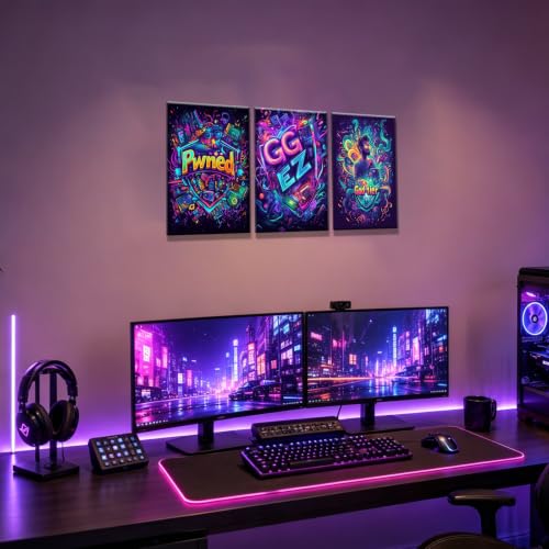 Yolbcdr Game Room Decor,Teen Boys Gaming Room Decor Accessories,3 Piece Wall Art, Gamer Posters for Teenage Wall Canvas Print for Bedroom (God-tier, 12"x16" Canvas, Wrapped Canvas) - color: God-tier, size: 12"x16" Canvas