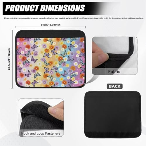 Wheelchair Armrest Pads Butterfly Daisy Wheel Chair Accessories Adults 2 Pack Wheelchair Arm Pads for Office Transport Chair Pressure Relief - color: Butterfly Daisy