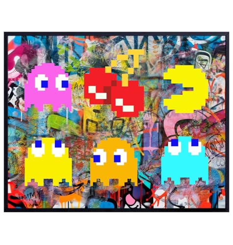 Video game Room Decor - Gaming Room Decor - Boys Bedroom, Man cave, Rec Room, playroom Wall Decor - Gamer Art Print - Graffiti Wall Art - Game Room Wall Decor - Arcade game Gaming Posters 8x10