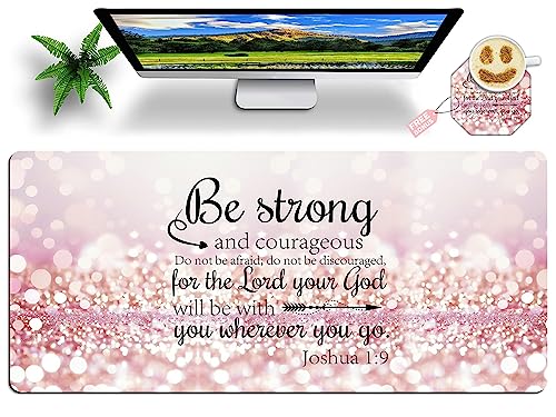 Extended Large Gaming Mouse Pad with Coaster 35.4 x 15.7 Full Desk Mousepad Stitched Edges Desk Pad Extended Large Gaming Mouse Pad for Desk Office Home Ultimate Gaming Desk Mat-Inspiration Quote - color: Inspiration Quote, size: 35.4L x 15.7W inches