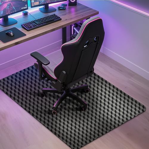 AiBOB Gaming Chair Mat for Hardwood Floors - 48"x36" Office Chair Mat for Hard and Tile Floor | Anti-Slip Protector Mat | Computer Desk Floor Mat for Rolling Chairs, Not for Carpet - color: Black, size: 36'' X 48'' for Hard Floor