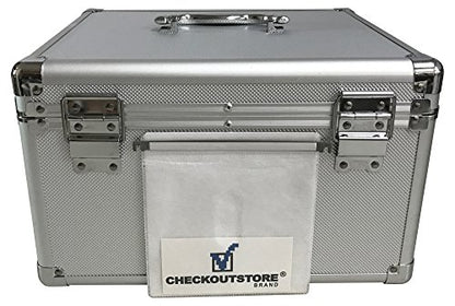 CheckOutStore (1) Aluminum CD/DVD Media Hanging Sleeves Storage Box (Silver/Holds 300 Discs) - color: Silver