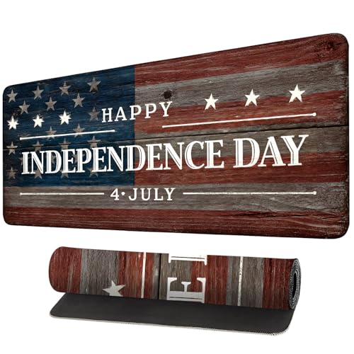 Mouse Pad, Large Anti-Slip with Stitched Edges Desk Mat Desktop Laptop Computer Desk Keyboard Mat,Table Protector Blotter Mat (National Flag, 35.4" x 15.7") - color: National Flag, size: 35.4" x 15.7"
