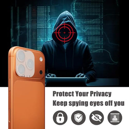 Camera Lens Cover Compatible for iPhone 17 Pro/17 Pro Max,Camera Lens Protector to Protect Privacy and Security,Strong Adhesive -2 Pack-Clear - size: 17 Pro/17 Pro Max