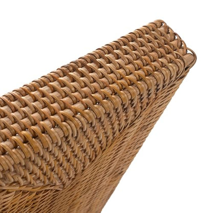 Rattan Letter Tray, Wicker Desk Tray, Woven Desk Organizer, A4 Paper, Document, File, Mail, Magazine Storage Basket for Office, Classroom, Home Desktop