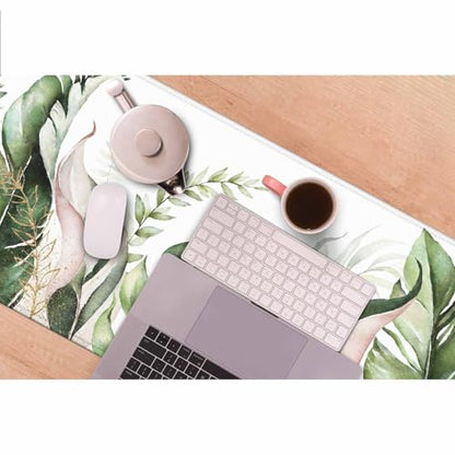 Tropical Leaf Palm Mouse Pad Botanicals Monstera Summer Keyboard Mat Large Gaming Mousepad for Desk,Office,Bed 35.4"X15.7" - color: Tropical Leaf Palm