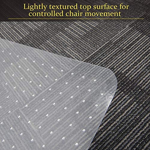 Plastic Round Office Chair Mat for Carpeted Floors, Heavy Duty Floor Mat,Eco-Friendly Series Studded Carpet Desk Chair Mats-36'' x 36'' (36 inches X 36 inches -Round) - size: 36 inches X 36 inches -Round