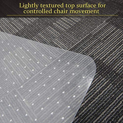 Plastic Round Office Chair Mat for Carpeted Floors, Heavy Duty Floor Mat,Eco-Friendly Series Studded Carpet Desk Chair Mats-36'' x 36'' (36 inches X 36 inches -Round) - size: 36 inches X 36 inches -Round