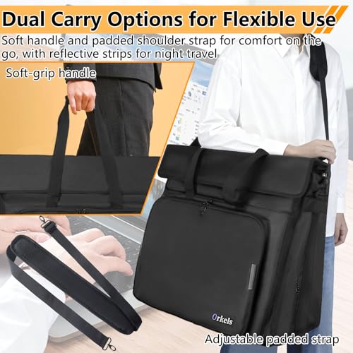 ORKELS Hard PE All-in-One Computer Monitor Carrying Case for 21–24 in iMac, Protective Storage Bag for Monitor, Keyboard, Mouse, Cables & Accessories