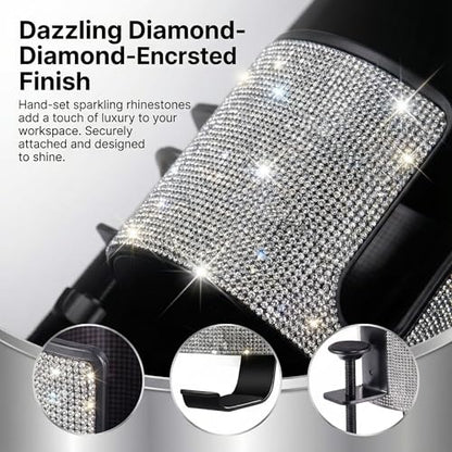 Luxury 2-in-1 Desk Cup Holder with Headphone Hanger for Office, Home, Gaming(Bling Bling) - color: BLING BLING