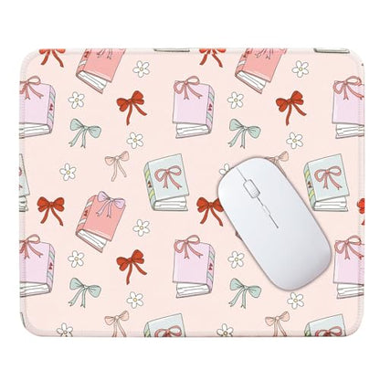 Mouse Pad for Desk with Stitched Edge, Premium Cute Washable Mouse Pads. Computer Mousepad with Non-Slip Rubber Base, Mousepads for Laptop, 9.25x7.75x0.12 inch (Cozy Read) - color: Cozy Read