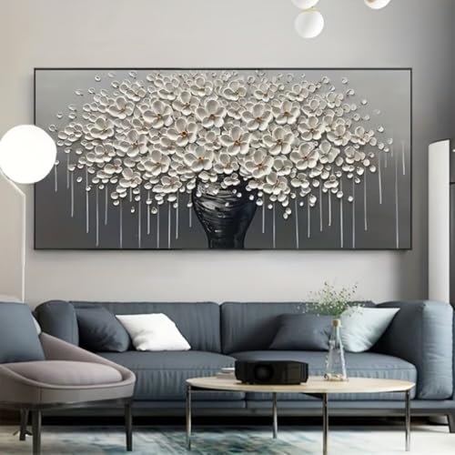 Abstract Flower Vintage Rustic Canvas Wall Art - 12x24in Unframed Poster- Home & Office Decor for Living Room, Bedroom, Kitchen & Cafe - color: Abstract Flower