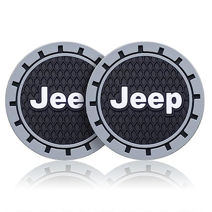 Car Cup Coaster, 2PCS Universal Non-Slip Cup Holders, Compatible with Jeep Series Car Cup Holder Coasters，Car Drink Coaster Holder Accessory, Black - color: Hs33 Black