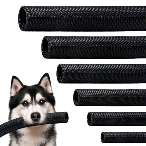 Split Braided Sleeve Cable Management Wire Loom Cord Covers for High-Temperature Automotive Harness and Home Cable Management, 25ft - 3/4 inch Self-Wrapping Tubing Cord Protector - size: 3/4"-25 Feet