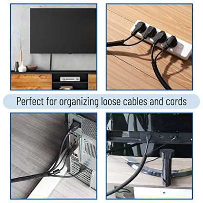 Bates 1/2 inch 10ft Long Cable Management Sleeve - Split Sleeve Wire Wrap, Secure Cord Protection