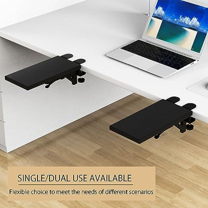 OUGIC Ergonomic Desk Extension Tray, 30 x 15 cm, Clamp Without Perforation, Foldable Keyboard Drawer Tray, Wrist Rest, Computer Stand, 15cm*30cm - color: Carbon, size: 15cm*30cm