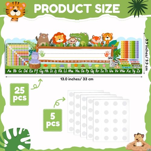 Pajean 25 Pcs Classroom Name Plate Animal Desk Nameplate Traditional Manuscript Name Plates Farm Animals Nameplate for Student Teaching Supplies Cubbies Desks Locker Labels School Decor