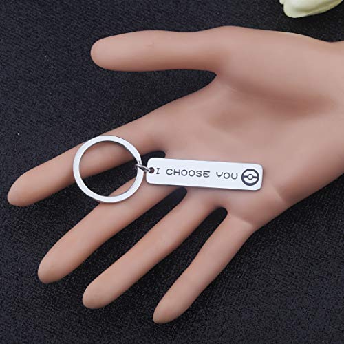 bobauna Retro Controller Keychain I Choose You Video Game Jewelry Game Enthusiast Gift For Gamer - color: Choose You Game Keychain