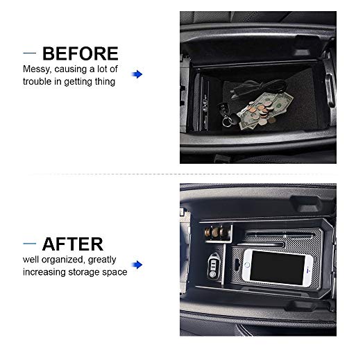 Center Console Organizer Tray Armrest Secondary Storage Box Compatible with Mercedes Benz C Class W205 2015-2021(Sedan & Coupe Only), GLC W253 2016-2022