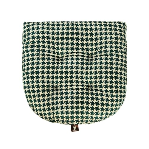 Outdoor Patio Cushion, Rocking Chair Cushion, Tufted Pads, Set of Upper and Lower with Ties Pack of 2 (2 Sets) - Back 20"×17", Seat 17"×17" (Green Houndstooth) - color: Green Houndstooth