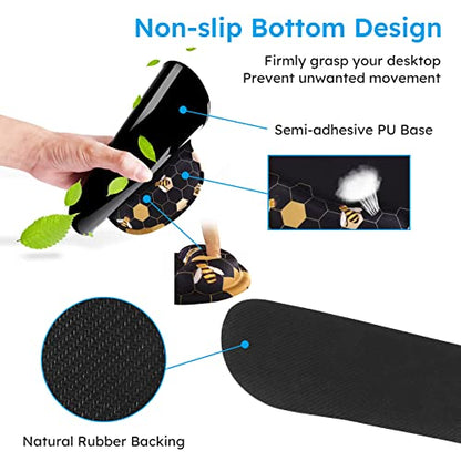 iCasso Desk Mat, Gaming Mouse Pad Wrist Support Set,4in1 XXL Large Mousepad + Keyboard Wrist Rest+Mouse Wrist Rest+Coaster Set with Ergonomic Design for Home Office Table Computer-Honeycomb - color: Honeycomb