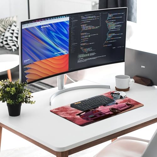 Large Mouse Pad Desk Mat Computer Accessories Gaming Office Organizers Supplies Decor Essentials Keyboard Pads for Desk Rubber Japan JDM Car R34 Pink Cherry Tree Mount Fuji 30x60cm - size: 30x60cm