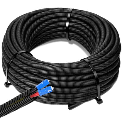 Sasylvia 1/2" x 300 ft Split Wire Loom Tubing Automotive Wire Loom Assortment Split Cable Sleeves Bulk Flexible Electrical Conduit Protective Kit - size: 1/2" X 300 ft