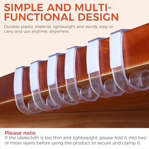 Boao 25 Pieces Table Skirting Clips SMC Model Plastic Tablecloth Clips for Table 1.5-2 Inch with Hook and Loop for Meeting Party Indoor Outdoor Events - size: 1.5 - 2 Inch