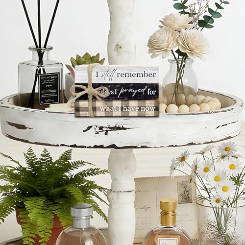 Decorative Books For Home Decor, Coffee Table Faux Wood Book Stack Decor, I Still Remember Modern Stacked Book Decor, Stacked Display Books For Shelf Mantel Nightstand Display, Three Pieces -C(11) - style: I still remember -06