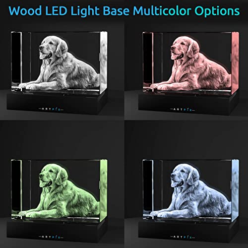 ArtPix 3D Premium Crystal Photo, Personalized Gifts for Father, Dad, Men, Husband, Grandpa, Great Customized Gift With Your Own Photo for Mom, Wife, Women, Custom Glass 3D Laser Etched Picture Frame - size: Small Premium, style: Landscape
