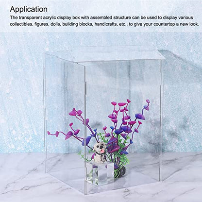 MECCANIXITY Acrylic Display Case Box Clear Dustproof Protection Showcase 10x10x4 Inch for Collectibles Display - size: 10x10x4 Inch