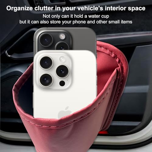Universal Door Water Cup Holder, car Multi-Function Storage Rack, car seat Back Beverage Holder, Suitable for Water Cups, Mobile Phones, Drinks, Coffee, etc.(red) - color: red