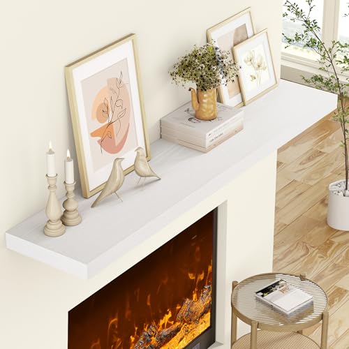 36 Inch Floating Shelves, 12 Inch Deep Floating Shelves for Wall, Extra Deeper & Thicker Wooden Wall Shelf with Invisible Brackets, Shelf for Bedroom Living Room Home Decor（White, Set of 2） - color: White, size: 36"W x 12"D x 2"H, Set of 2
