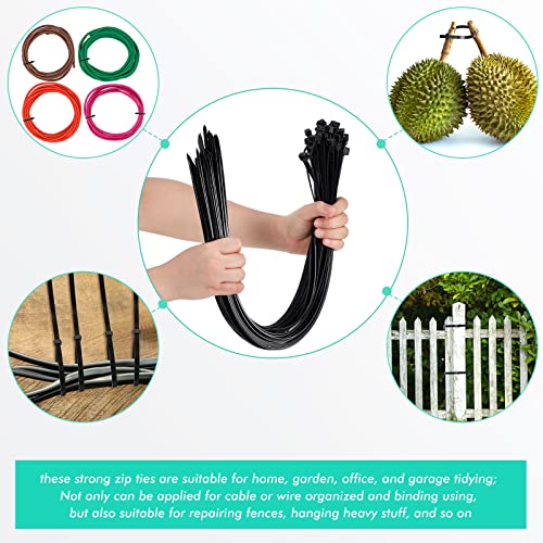 Shappy 30 Inch 50 Pcs Zip Ties Heavy Duty Strong Large Cable Wire Ties Zip Industrial Sturdy Wire, Awnings Tying Branches Bundling of Crops Fixed Water Pipes (Black) - color: Black, size: 30 inch