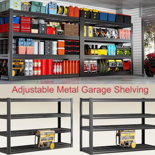 5-Tier Storage Shelves, 68" W Garage Shelving Heavy Duty Metal Adjustable Garage Shelves, Shelving Units Industrial Shelving for Warehouse, 68" W x 20" D x 84" H,2 Pack - size: 68"Wx84"Hx20"D | 5 Tier