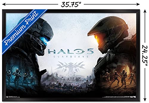 Trends International Wall Poster Halo 5 Key Art, 22.375 x 34 - color: Black Framed Version, size: 34"L x 22.4"W