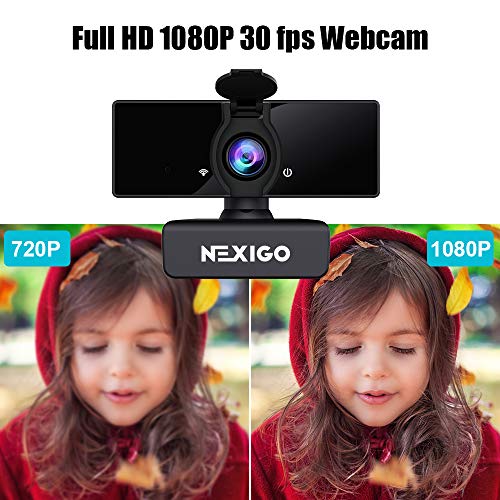 NexiGo N660 1080P Business Webcam, Dual Microphone & Privacy Cover, USB FHD Web Computer Camera, Plug and Play, for Zoom/Skype/Teams/Webex, Laptop MAC PC Desktop - style: Webcam w/o Light