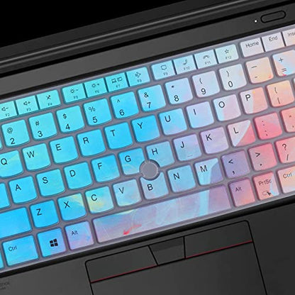 Keyboard Cover for 14" Lenovo Thinkpad E14 Gen 5, Thinkpad T14 T14s L14 P14s Gen 4/3, ThinkPad X1 Yoga Gen 8/7, Thinkpad x1 Carbon Gen 11/10 (Not Fit T14 L14 P14s Gen 2 1)-Colorful - color: Colorful