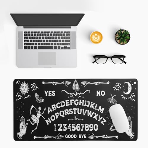 Mysterious Spirit Goth Gaming Mouse Pad 27.6x11.8 Inch Large Desk Mat Black Extended Pads Big Mousepad Non-Slip Rubber Base Keyboard Mat with Stitched Edges for Gaming Laptop Computer PC Desktop - color: Mysterious Spirit Goth