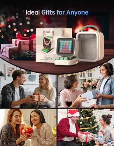Divoom Ditoo Pro Retro Pixel Art Game Bluetooth Speaker with 16X16 LED App Controlled Front Screen (White) - color: White