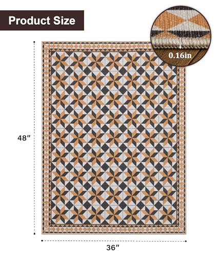 chakme Office Chair Mat for Hardwood Floor, 48"x36" Easy Glide Computer Desk Mat Protector for Rolling Chair Under Desk Rug Nonslip Backing, Machine Wash, (Plaid) - color: Brown Gray Plaid, size: 36"x48"